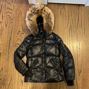 Girls hooded down coat.